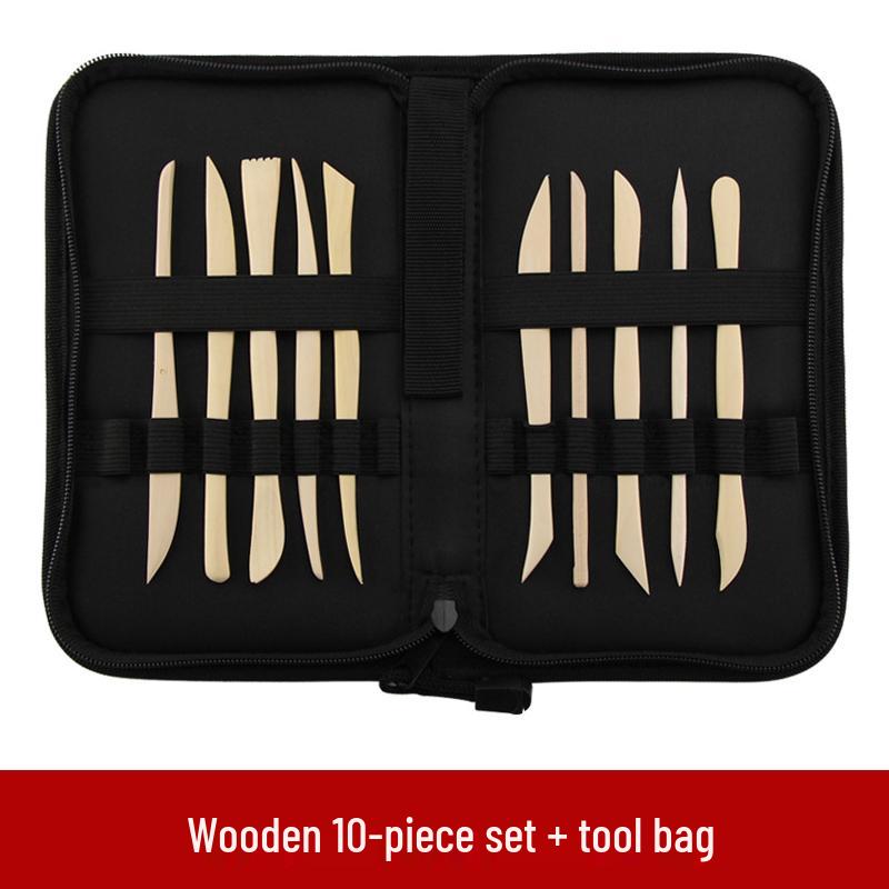 Zestaw narzędzi do rzeźbienia w glinie—Glinka olejowa, plastikowe nożyki do figurek DIY z gliny polimerowej i rzeźbienia w ceramice