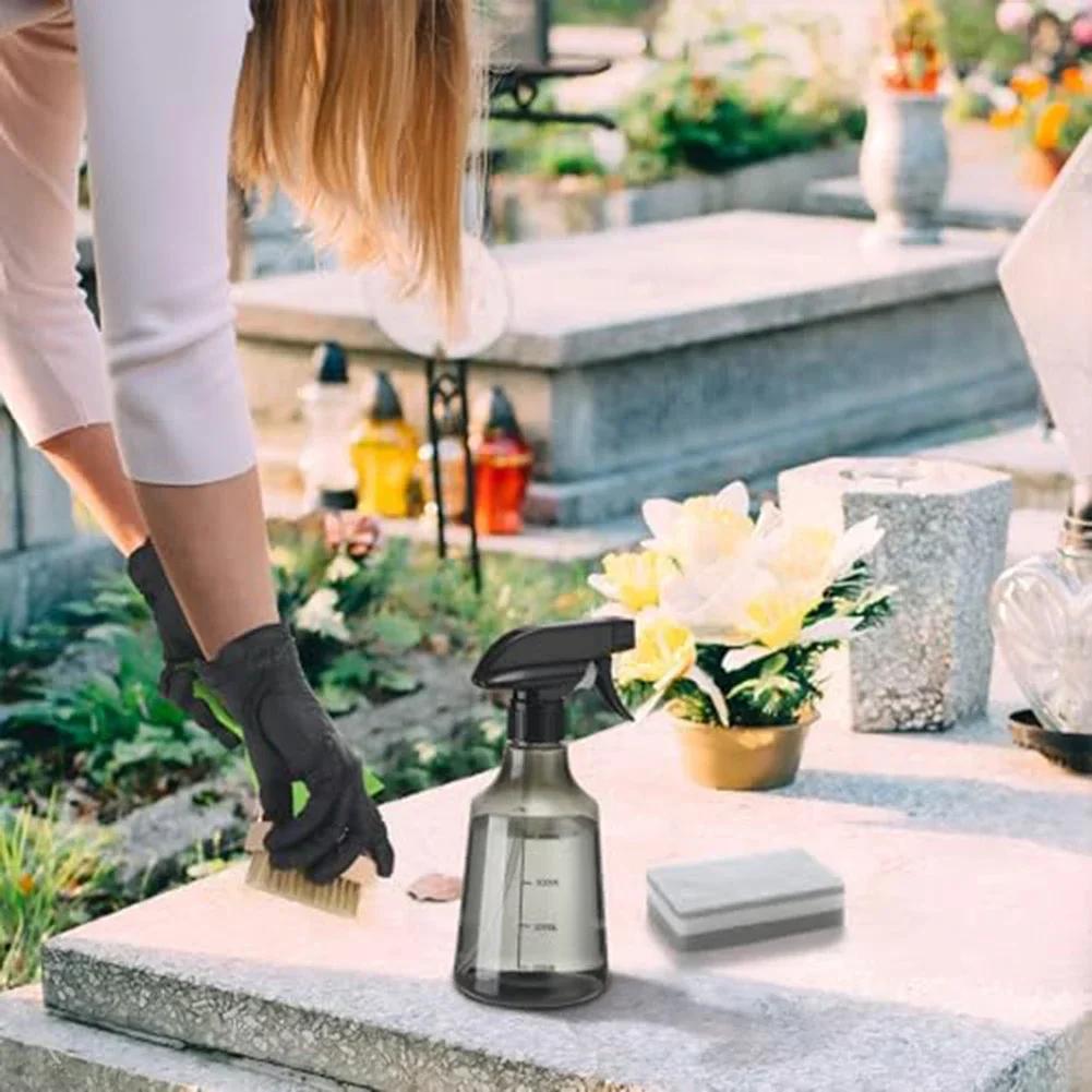 Comprehensive 7-Piece Headstone Cleaner Kit For Pristine Grave Maintenance For Home Parts Cleaning Tools Set Including Gloves