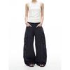 Madwitch American Retro Distressed Multi-Pocket Cargo Pants Unisex Loose Wide-Leg Straight Casual Pants Trendy