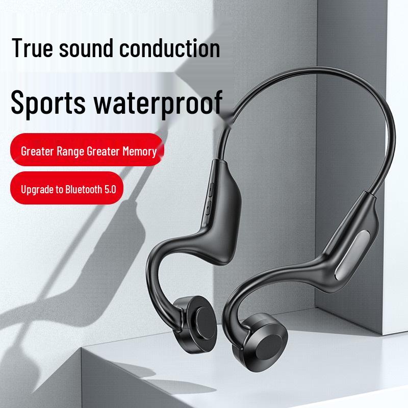 Bone Conduction Bluetooth 5.0 Sport Headphones with Card Slot & Digital Display