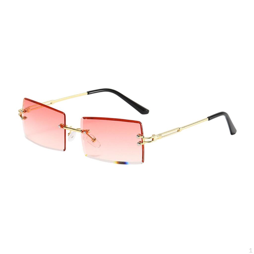 Rimless Sunglasses Comfortable Frameless Eyewear for Vacation Party Summer Beach