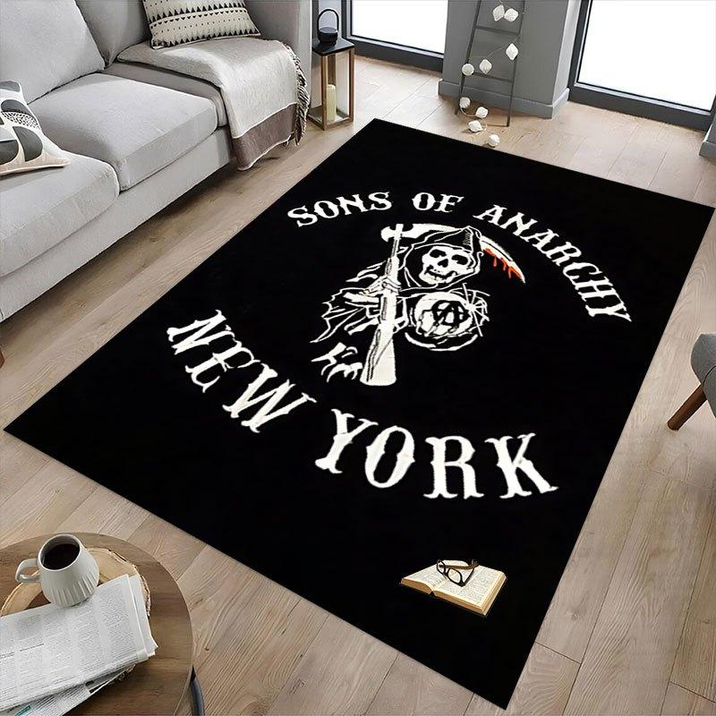 1pc Sons of Anarchy themed Office Carpet Chair Mats - durable polyester rug for home theater, office, dorm room decor - tA67