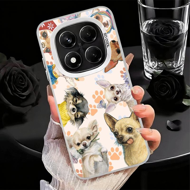 Chihuahua Puppy Teacup Dog Soft Phone Case for Xiaomi Redmi Note 13 14 15 Pro Plus 12S 12 11S 11 11T 10S 10 Shockproof Cover Bac