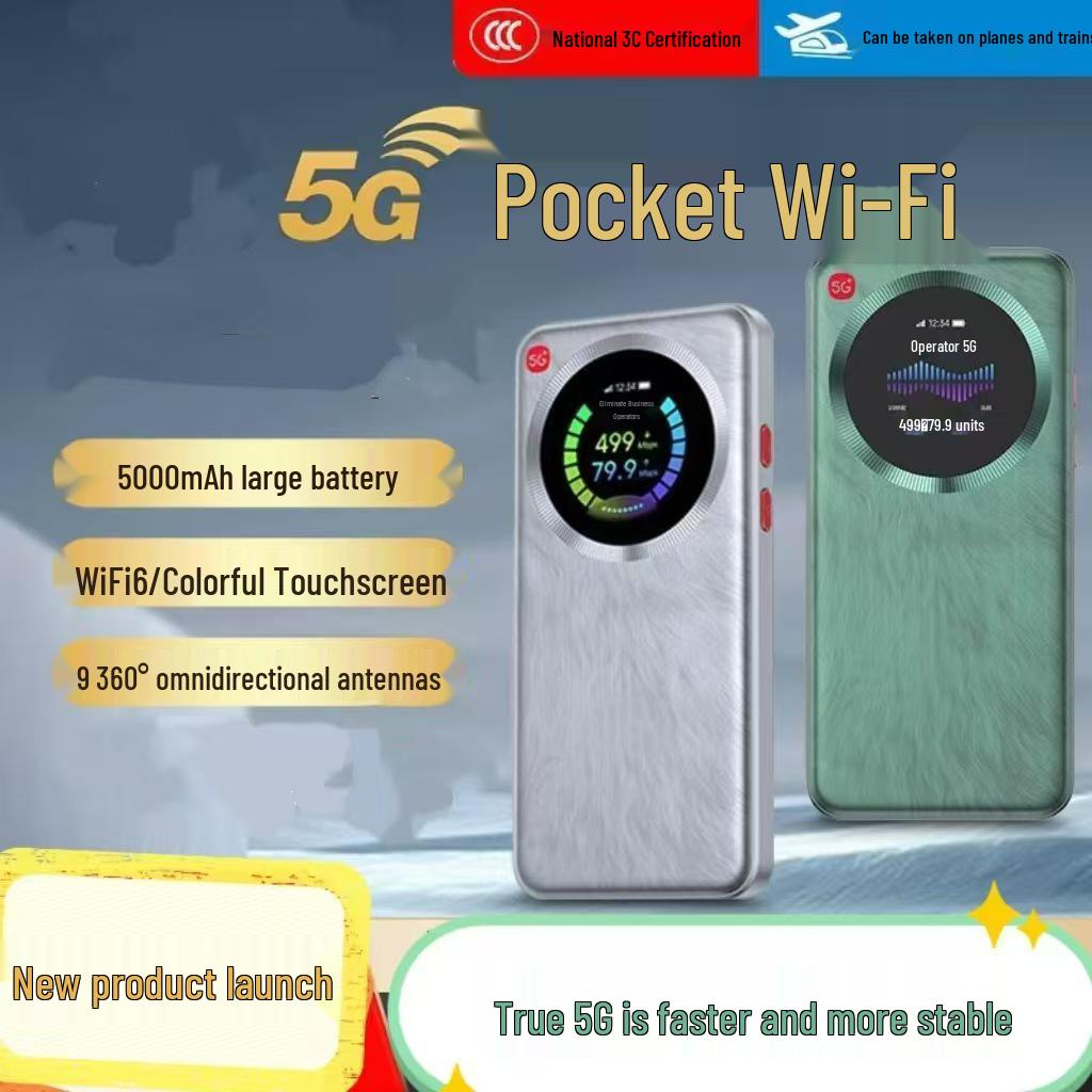 True 5G Portable WiFi 6 Router for Outdoor and Vehicle Live Streaming on All Networks