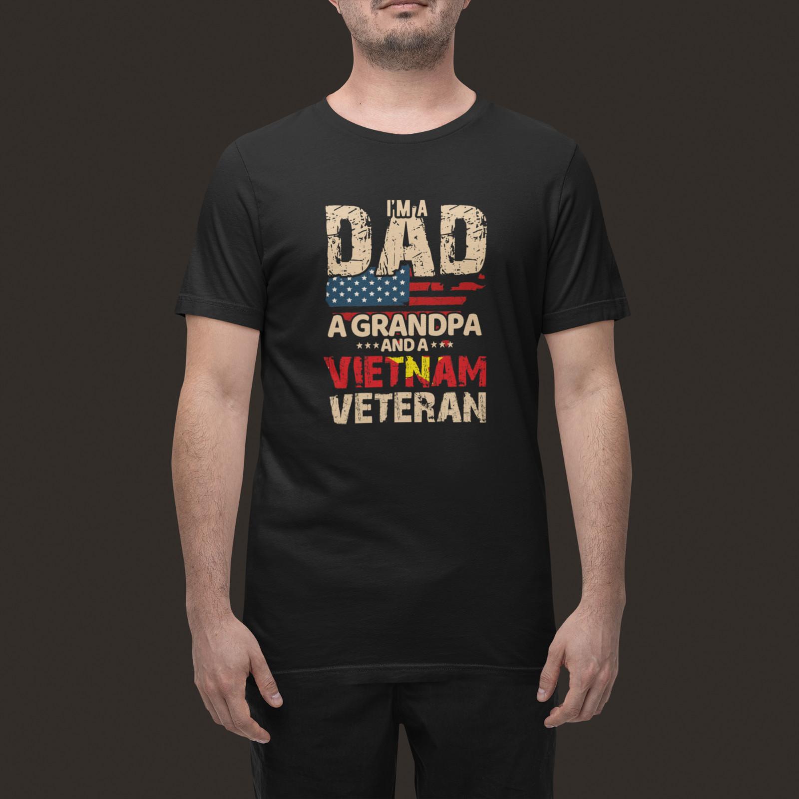 Vietnam Veteran T-Shirt Mens Womens Tees Top Proud Military Gift Graphic Tee Army Vet USA Unisex Top S