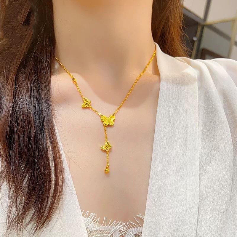 Tassel collarbone chain women's light luxury and high-end jewelry that does not fade for a long time