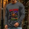 Men's Halloween Long Sleeve Neck Casual T-Shirt for Holiday Party