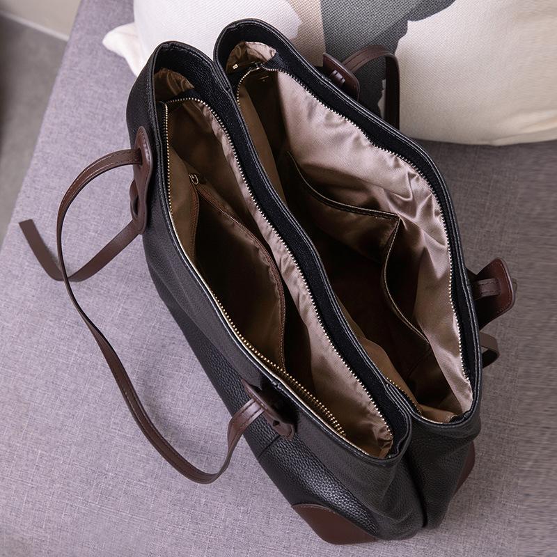 Tote Bag Women's New Fashionable Women's Bag Single Shoulder Large Capacity Trendy High-end Feeling Japanese and Korean Soft Leather Large Bag