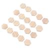 25Pcs Hex Wood Chips 38mm Blank Unfinished Wooden Cutouts Slices for DIY Decorations Crafts