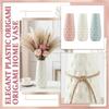 Plastic Decorative Vase Shatterproof Hemp Rope Folding Vase for Living Room