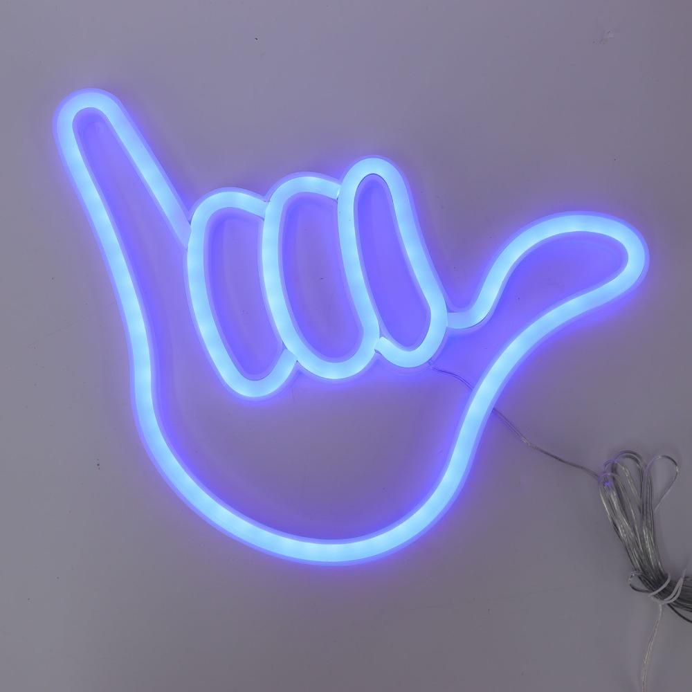 Hand Shape Finger Neon Sign Hand Gesture Neon Lamp Stylish Hand Neon Sign Lounge