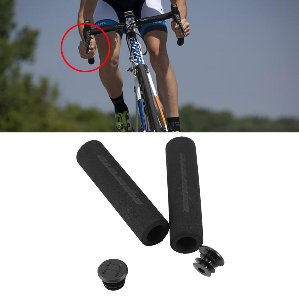 Bike   Motorcycle, Anti Slip Soft Foam Scooter Cycling Sponge Handle Bar Ends Grips