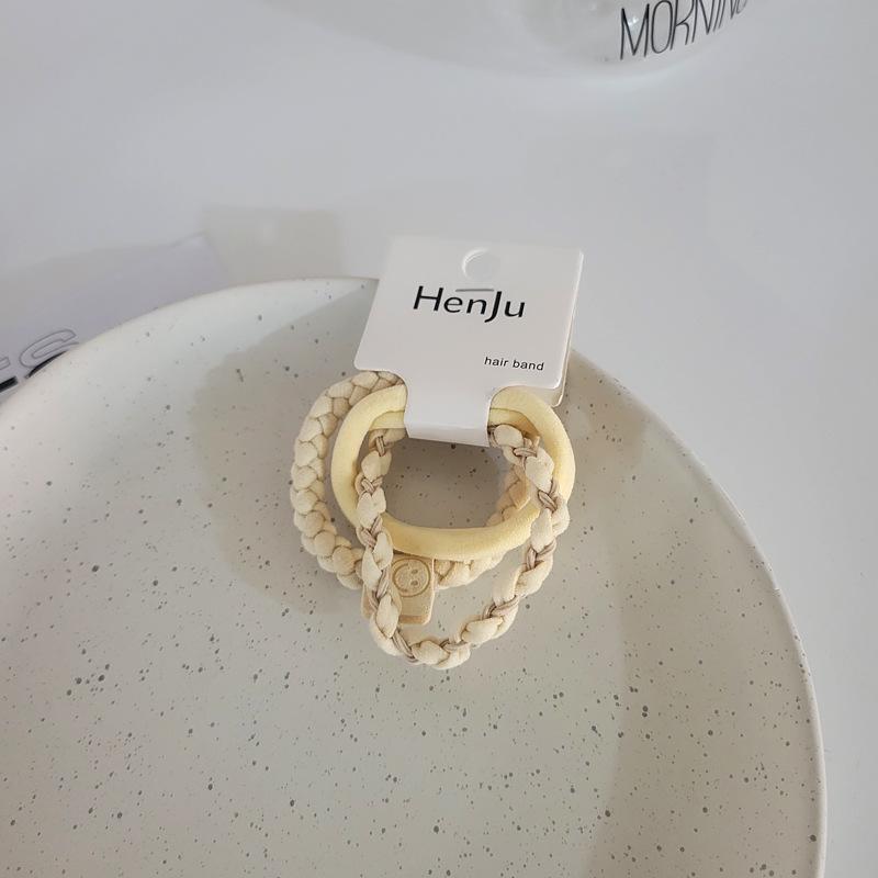 

Набор из 4 высокоэластичных, прочных резинок для волос для женщин - без зацепов, элегантные держатели для хвостиков