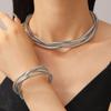 Alloy Multi Layer Bangle Gold Color Snake Bone Thick Chain Bracelet Snake Chain Bracelet
