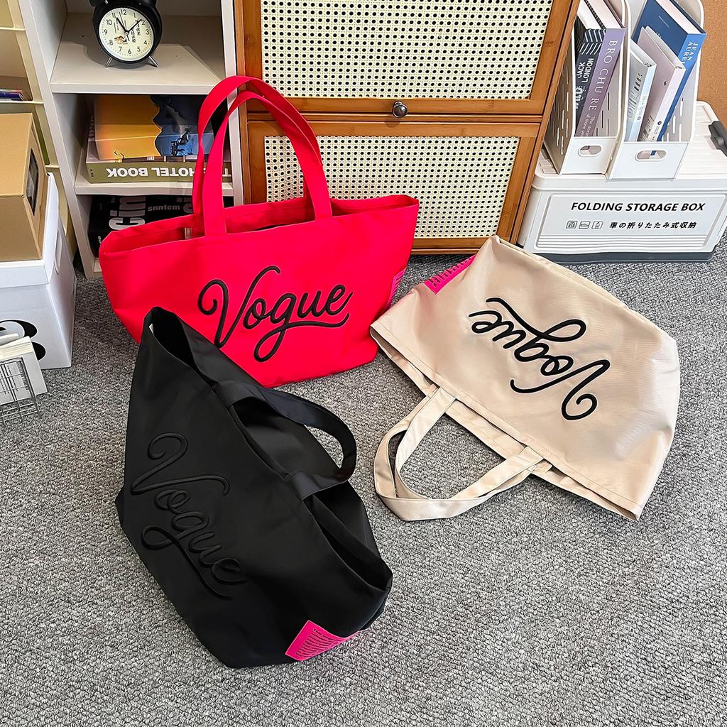 2052 autumn Korean version of the new letter printing bag women's large-capacity fashionable shoulder bag casual simple tote bag
