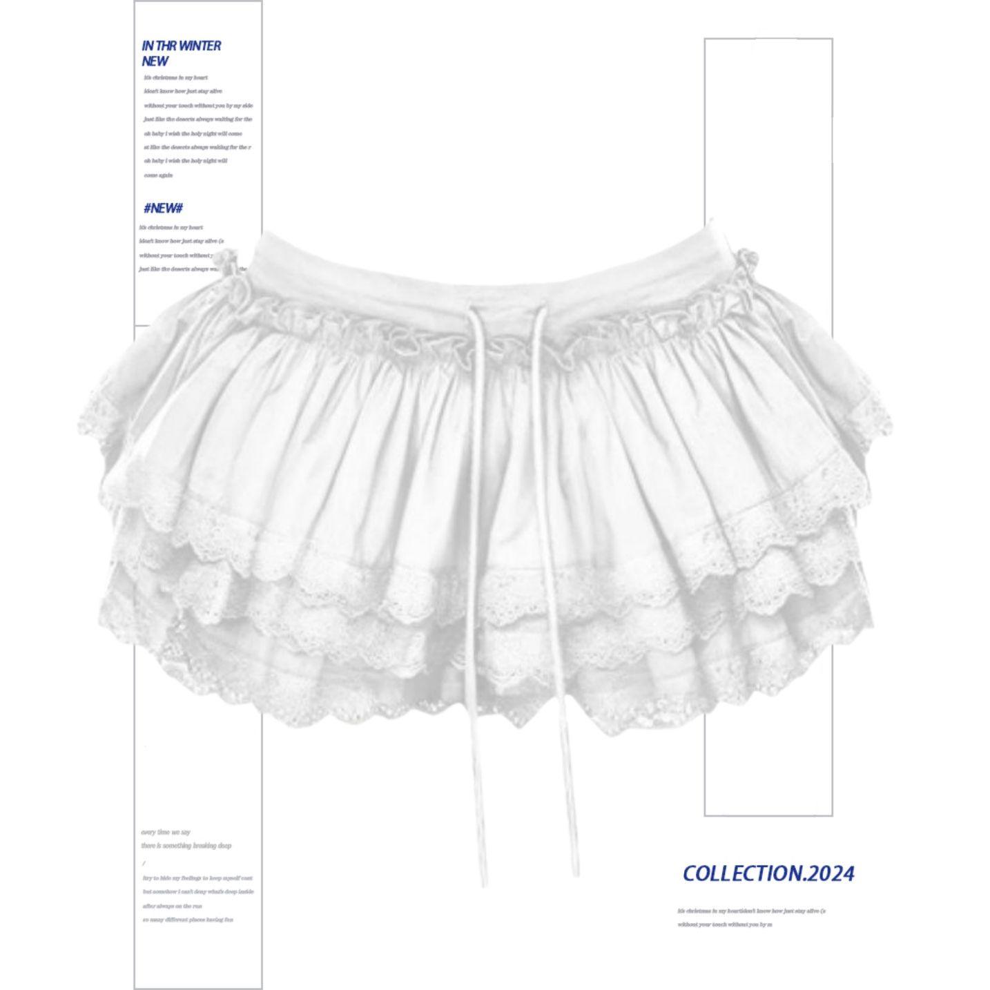 

Юбка-пачка бордового цвета в стиле балерины, кружевная вставка на полукорсете, новая пышная мини-юбка-брюки S белый