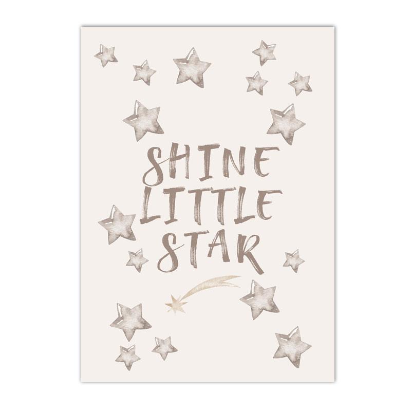 Cartoon Bear Wall Art Print Nursery Canvas Painting Star Hot Air Balloon Poster Prints Nordic Wall Pictures Baby Room Decoration