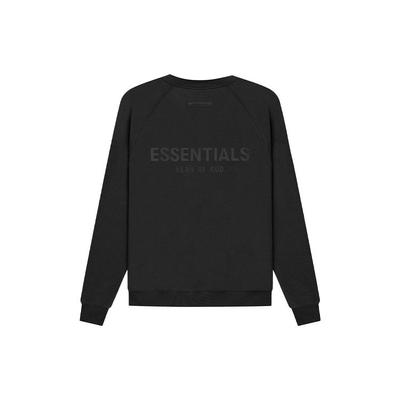 Fear of God Essentials Fleece Pullover Sweatshirt Unisex Oberteile Schwarz FOG-SS21-577
