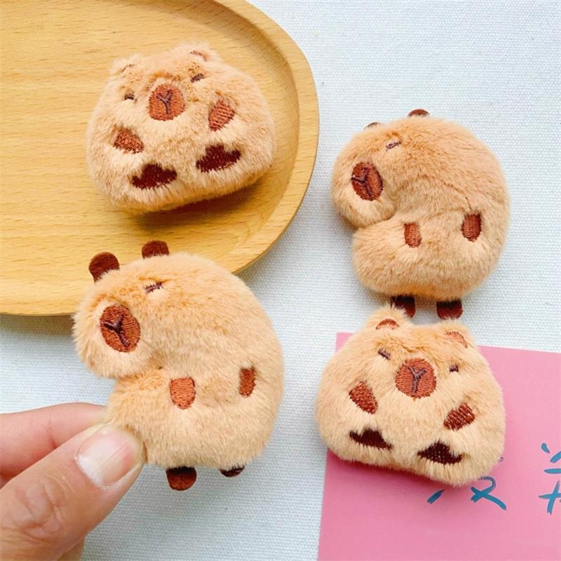 Adorable Capybara Toy Brooches Soft and Comfortable Pin Perfect for Craft Lovers