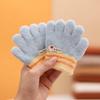 Cartoon Kids Plush Glove Warm Winter Hand Warmer Cute Infant Five Finger Mittens Baby Knitted Gloves