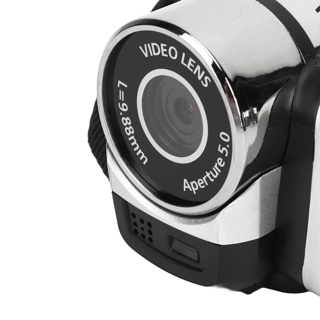 Digital Camera, HD 1080P, 16MP, 2.4-inch Rotatable Screen, Video Camera, 16X Zoom, Recorder, Fill Light (Silver)