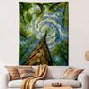 "Whimsical Forest Spiral Art Design" Patterned Tapestry Home Decor, Suitable for Bedroom and Living Room, Gift