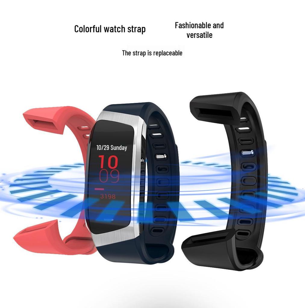 E18 Smart Waterproof Sports Bracelet: Heart Rate, Pedometer & Blood Pressure Monitor for Adults & Children.