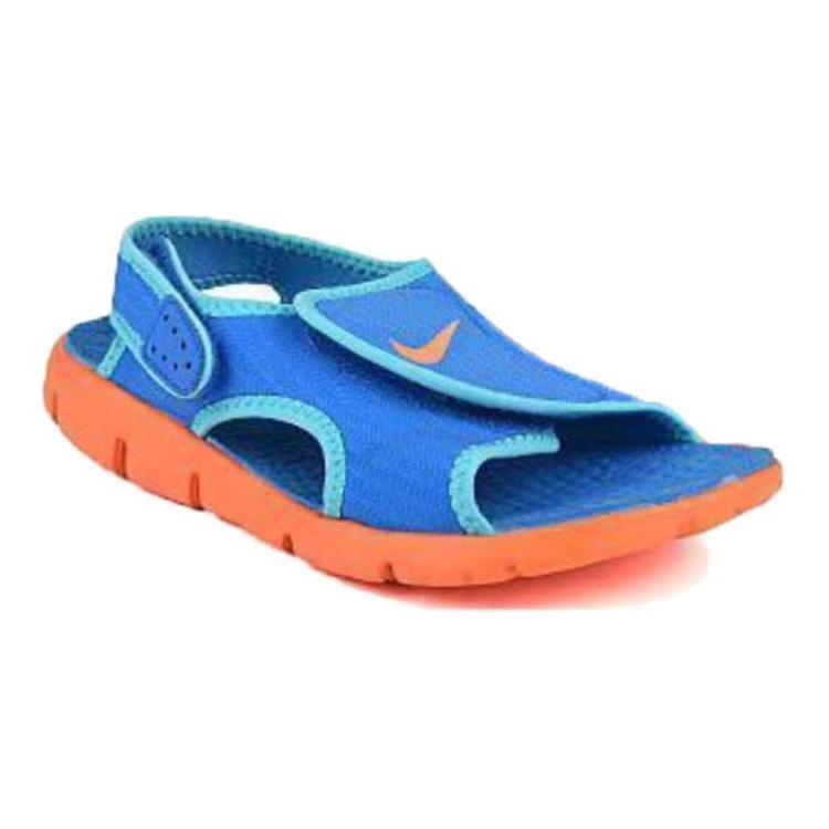 Nike Sunray Adjust 4 Slip Resistant Abrasion Resistant Children's Sandals Blue Orange Kids' 386518-418