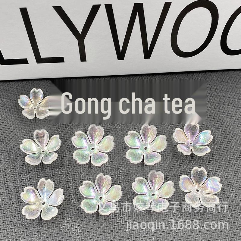 19mm AB Color Cherry Blossom Petal Beads: Five-Petal Flower Hairpin Accessories