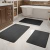 Household Non Slip Weave Texture Bathroom Rug Absorbent Quick Dry Bath Mat Washable Thickened Shower Mat Laundry Room
