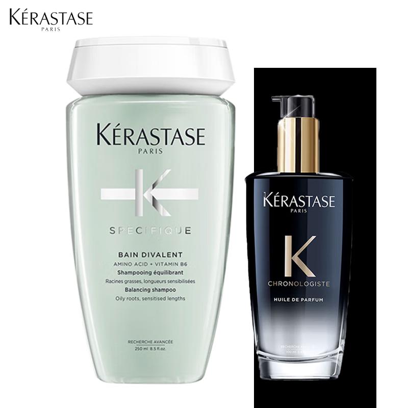 

Kérastase Dual Function Shampoo & Chronologiste Hair Oil Set