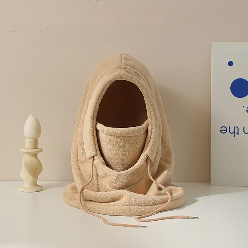 

Зимняя велосипедная маска для лица, теплый лыжный шарф, шапка, интегрированный высококачественный ветрозащитный и морозостойкий мужской и женский защитный головной убор для лица 46*31.5 бежевый