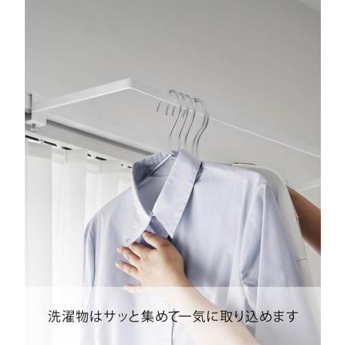 Yamazaki Tower Indoor Clothes Drying Rack, Wide Depth, White, 67.5cm W x 22cm D x 5-7cm H, 1741