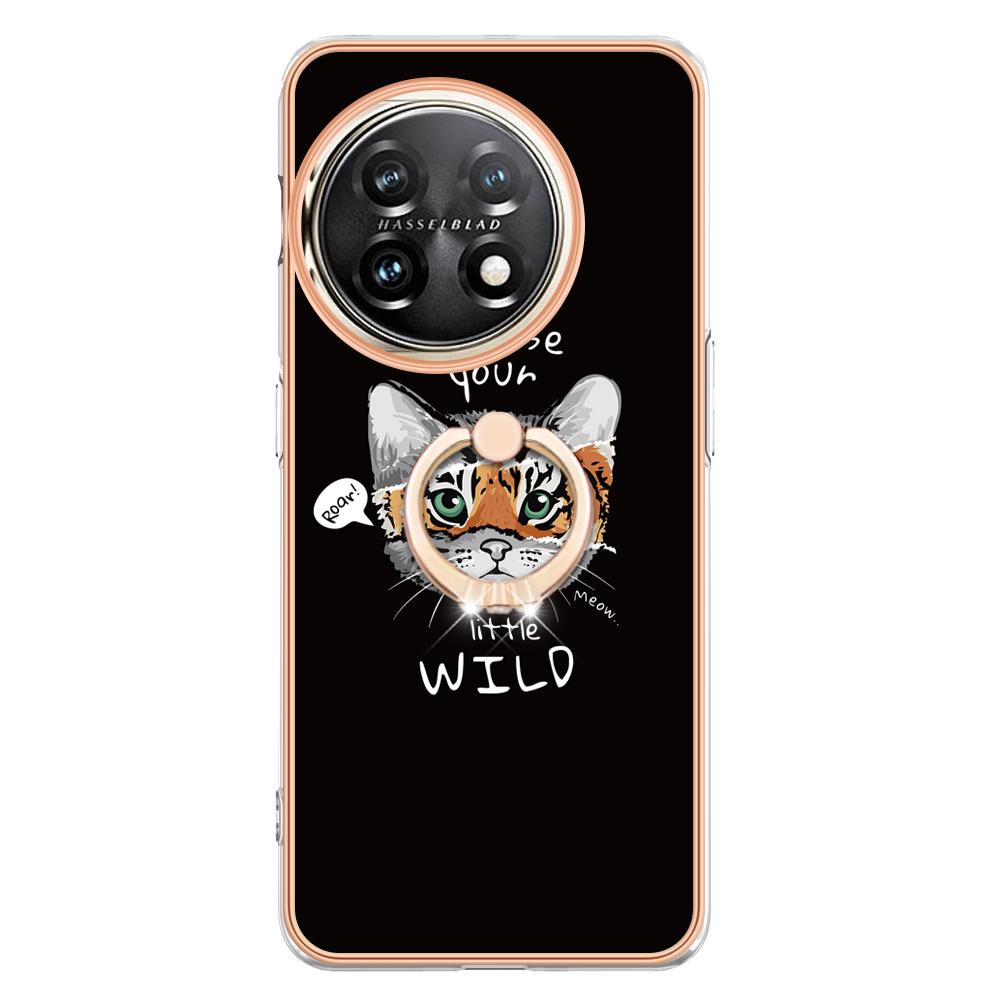 Luxury IMD Electroplating Frame TPU Shockproof Phone Case Metal Ring Stand For OnePlus 11/OnePlus Nord N300 N20 N30/OnePlus CE 3 Lite 5G