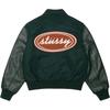 Stussy FW25 Chenille Pattern College Style Leather Jacket Unisex Jacket 115870