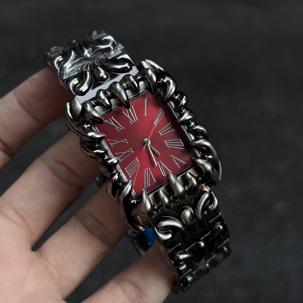 Claw watch, alabaster style, vintage y2k European and American watches, special-shaped high-end ins niche watches