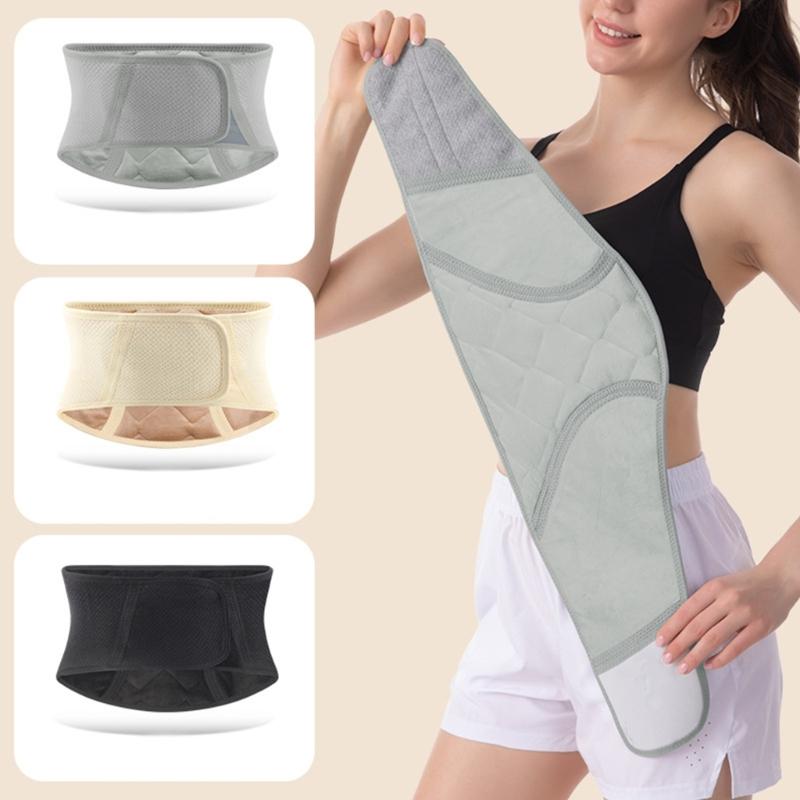 Ceinture chauffante lombaire respirante avec support dorsal, fabriquée avec des matériaux naturels pour une utilisation toute la journée sans surchauffe