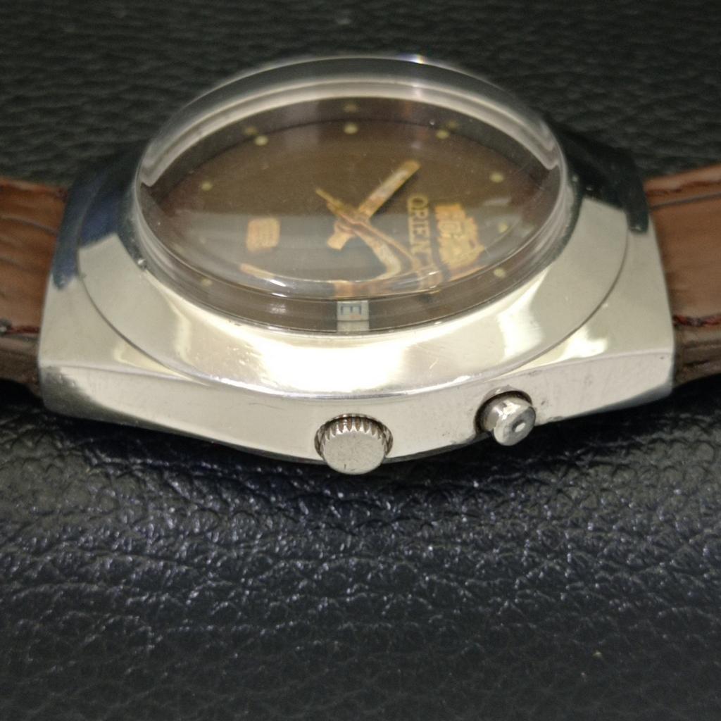 USED ORIENT AUTOMATIC JAPAN 46961 MENS DAY&DATE ORIGINAL DIAL WATCH A432329-2 R111-a432329
