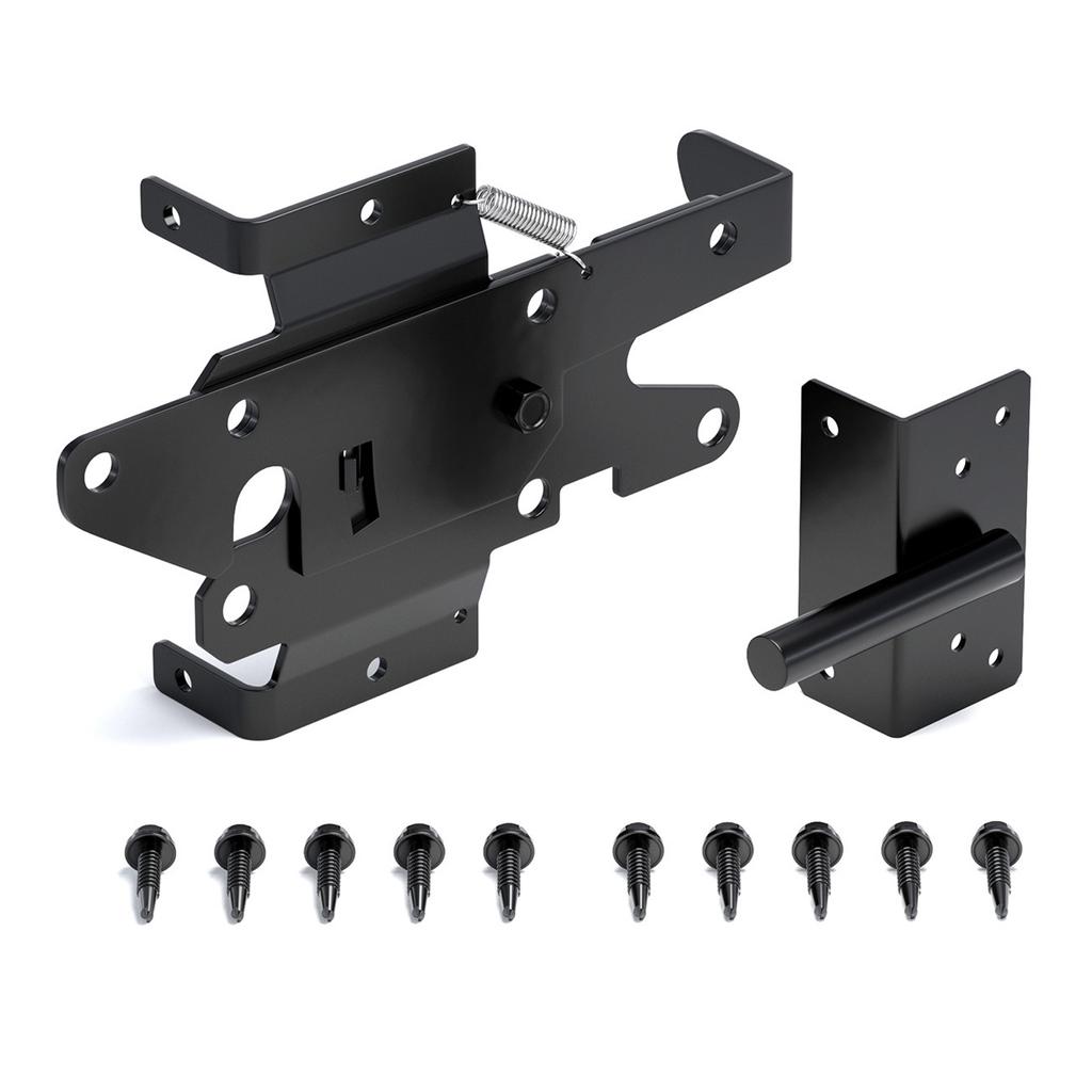 Quick Pin Door Bolt Automatic Latch Gate Lock Post Mount Bolts Heavy Duty Spring Steel Gravity Locking For Outdoor Fence Posts