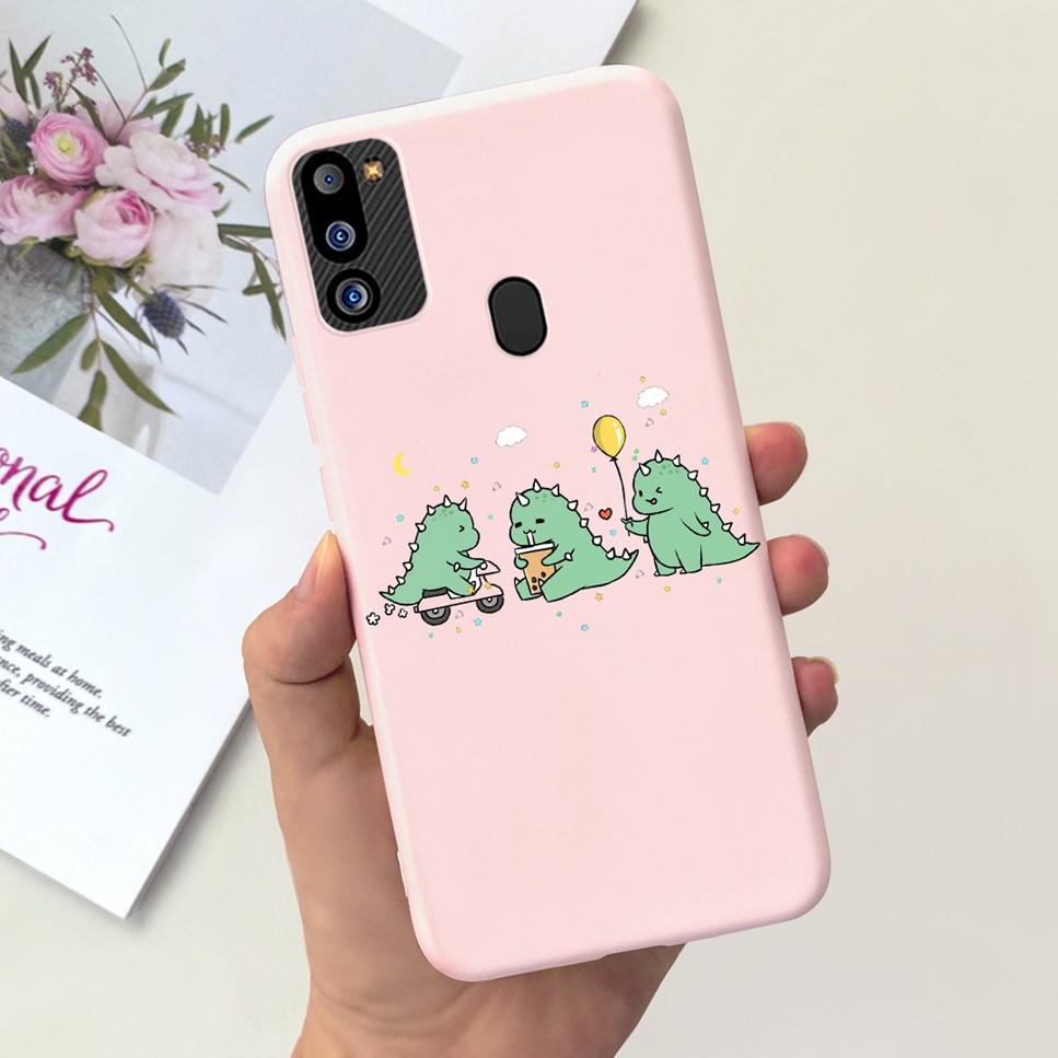 For Samsung Galaxy M21 2021 Case Cute Cat Fashion Girl Soft Silicone Cover For Samsung M21 2021 SM-M215G Bumper Phone Case Funda