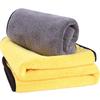 160x60CM Flannel Thickened Car Cleaning Towel - 420g Fine Fiber Coral Fleece Absorbent Towel