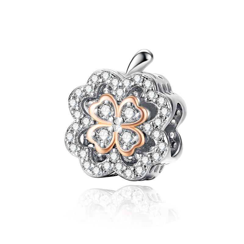 

WOSTU Daisy Flower Series Charms 925 Silver Spacer Beads Dangle Charms Fit Original Bracelets DIY Jewelry