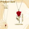 Collana Minimalista Rosa Rossa Ciondolo Floreale Ciondolo Fiore di Rosa Collana con Ciondolo Floreale Collana Delicata Rosa Regalo per Fidanzata