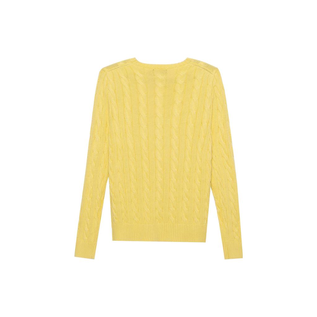 Polo Ralph Lauren Logo Printed Crew Neck Sweater Men Sweater Yellow 710775885-026