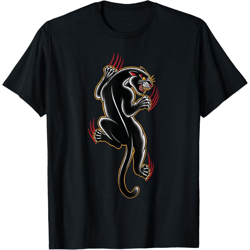 Traditional Panther Tattoo art Graphic, Old School tattoo T-Shirt L чёрный