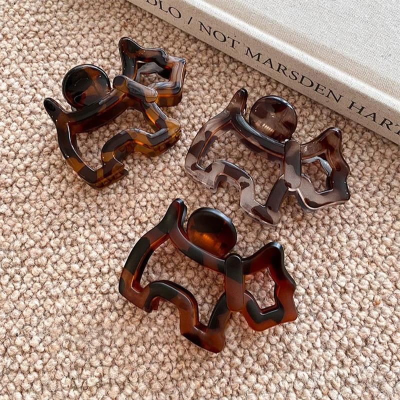 New French Resin Dog Hair Claws for Women Cute High Ponytail Back of Head Hairpin High-End High Volume of Hair Accessories Gift
