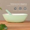 Set of 2 Earth-Friendly Multipurpose Bowls for Kitchen with Spoons | 750 ml | Made with Rice Husk Biocomposite| Microwave Safe Bowl