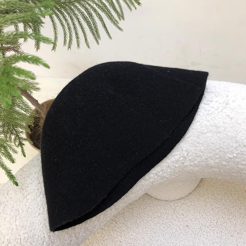 

Шляпа-ведро шерстяная в британском стиле куполообразная женская простая шляпа рыбака в тренде ретро шерстяная шляпа-ведро one size