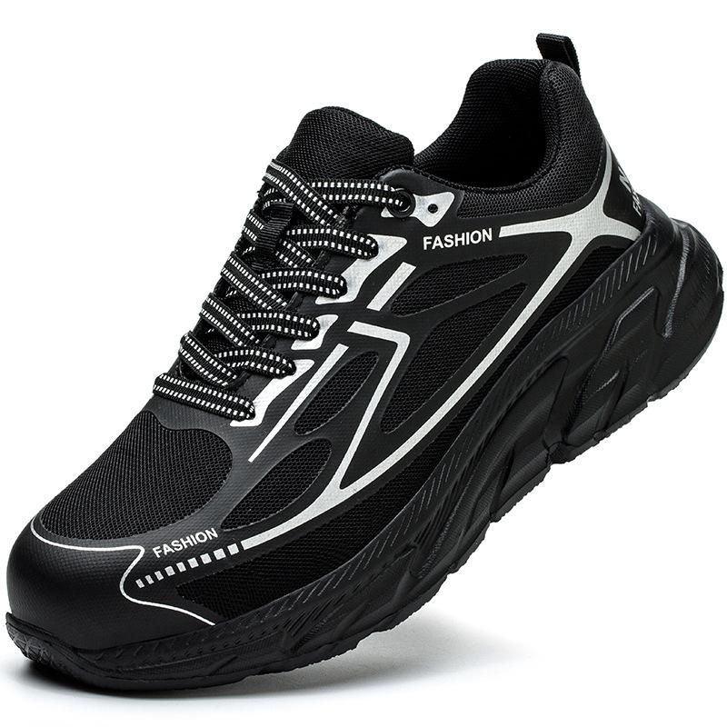 Рабочая обувь Мужская Стальной подносок Противоударная и Противопрокольная Дышащая Легкая Защитная Рабочая Обувь 36