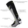 Cross-Border Knee-High Compression Sports Socks - Thickened, Sweat-Wicking, Breathable for Marathon & Football.